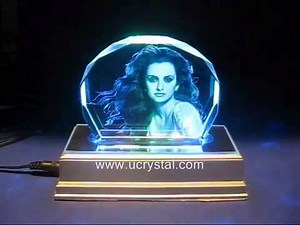 2D and 3D laser photo crystal engraving