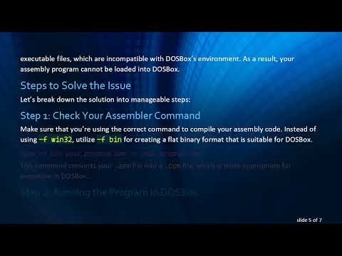 Solving the Unable to Load Program Error in DOSBox for Your x86 Assembly Programs