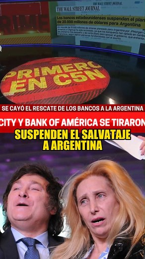 325K views · 5.4K reactions | Según el Wall Street Journal, bancos de EE.UU. frenan el rescate de US$20.000 millones a Argentina y evalúan un préstamo menor "El préstamo del sector privado no despegó porque los bancos esperaban instrucciones sobre qué colaterales o garantías podían usar para cubrirse de pérdidas” | Poder Social | Facebook
