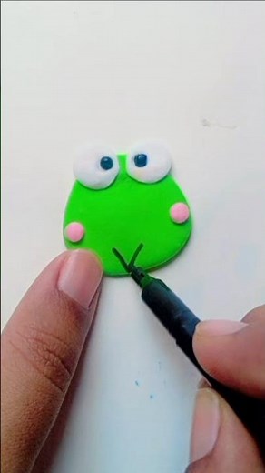 How To Make Clay Frog 🐸 | Satisfying Clay Craft #shortvideo #art #clayart