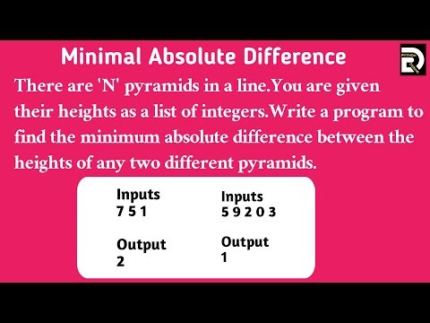 MINIMAL ABSOLUTE DIFFERENCE || IDP Practice || with neat and clear explanation || DR python coding
