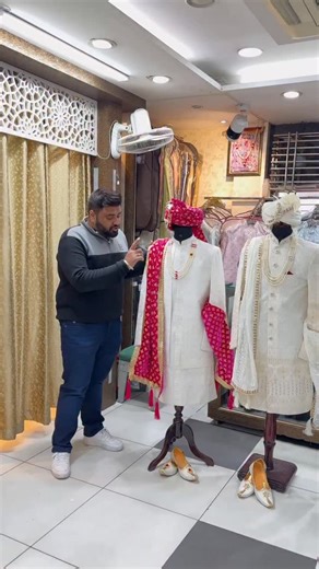 🤵 Wedding Season Special: Your Complete Look in One Combo! 🤵 Ready to make a grand entrance? Lala Ji is bringing you an unbeatable Combo Offer for all your wedding and festive needs! Get a premium Indo-Western set including: ✨ Sherwani ✨ Dupatta ✨ Pagdi ✨ Mala ✨ Jooti All of this for just ₹7,500! 💸 With 10 designs available and sizes ranging from 36 to 44 (S to XXL), we have something for everyone. Visit us today and find your perfect fit! 📍 Aggarwal Saree Emporium C-block, Main Market, Jaha
