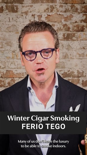 CIGAR.com | The Home of Cigar Enthusiasts on Instagram: "Ferio Tego’s Michael Herklots explains that many cigar smokers don’t have the option to smoke indoors, so when the weather gets colder, the cigars they choose tend to be shorter. For those enjoying cigars outside in winter, try selecting ones with a thicker ring gauge and a fuller body! 🔥💨 The reason is that cold temperatures dull our ability to perceive subtle flavors, so a cigar with more pronounced notes and denser body will deliver a