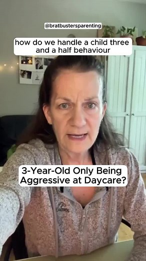 How do we handle our 3-year-old only being aggressive at daycare? At home he is respectful and sweet to his baby sister. I'm just guessing, but maybe it’s because there's no competition at home? No one's grabbing their toys if they've only got a baby, right? Whereas at daycare there's competition, other kids are probably trying to get the same thing they are, so I'm assuming that's it. By this age, I would use the BratBusters Behaviour Board and have their rule be no aggression; have the daycare