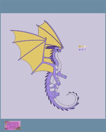 Lavender Dragon - Drawing Timelapse