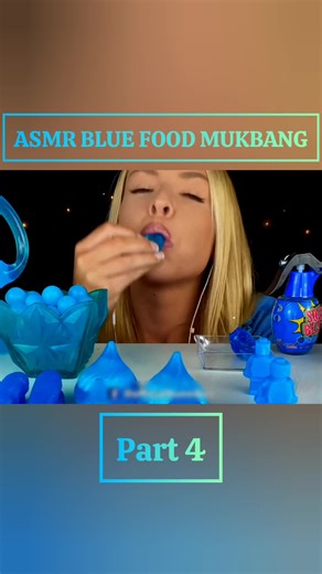 Delicious Blue ASMR Mukbang with Edible Bowl