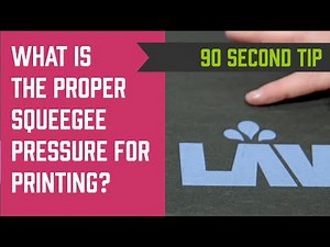 What is the Proper Squeegee Pressure when Screen Printing