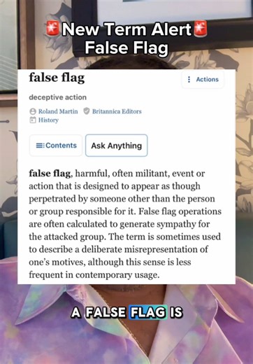 🚨New term alert: False Flag🚨 For educational purposes I thought it might be a good idea to define this term. #education #language #news #learning #newterm