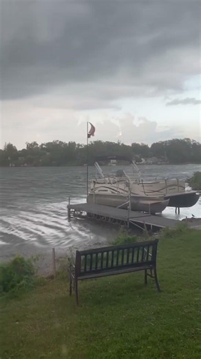 An incredible storm rolls across Rice Lake in Ontario, Canada. Nature at its most powerful! #Shorts