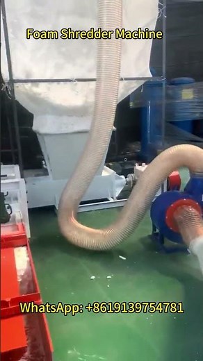 Watch How EPS Foam Is Shredded into Small Pieces with a Foam Shredder Machine #eps #epsfoam #foam