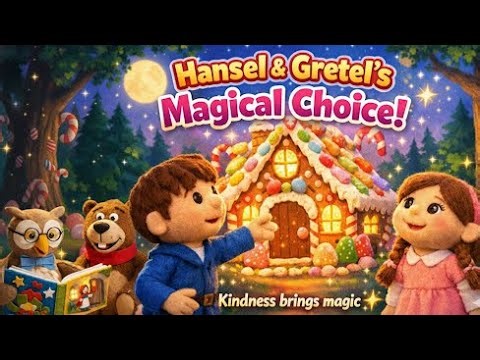 Hansel & Gretel Bedtime Story for Kids 🌙 | Calm Fairy Tales for Kids | Puppet Pals TV