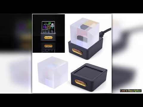 Crystal Cube Photo Display Holographic Desktop Smart Weather Station Digital Clock with GIF Animati