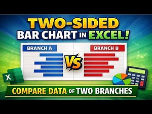 How to Create Bidirectional Horizontal Bar Graph in Excel | Create a Two-Sided Horizontal Bar Chart