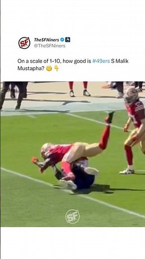 #49ers Malik Mustapha came out of nowhere like a missile 😭🚀