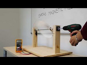 Electricity via induction using the Earth's magnetic field