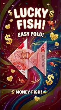 DIY Money Origami Fish Tutorial! 🐠💸 Bring Luck & Abundance ✨ #moneyorigami #origamitutorial #shorts
