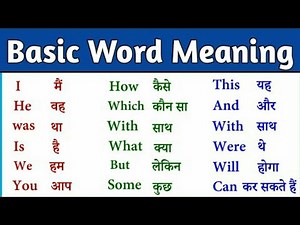 Part-1 Learn Basic English Word Meaning|English speaking practice|English for kid's
