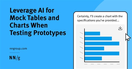 Leverage AI for Mock Tables and Charts When Testing Prototypes