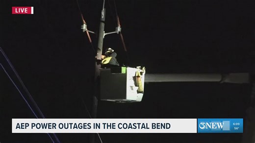 AEP power outages in the Coastal Bend