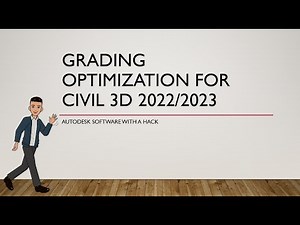 Grading Optimization for Civil 3D 2022/2023