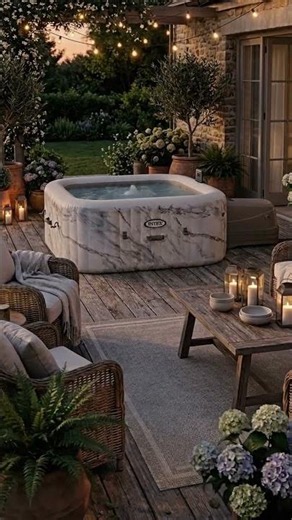 Spa carré Intex Calacatta effet marbre bulles et jets | Piscineco.fr