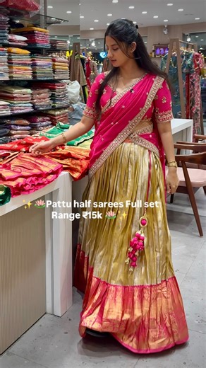 Tarangg Dresses on Instagram: "✨🪷 Traditional Half sarees🪷✨ Search code on website : SKU:TG33195,TG33197,TG33196 www.tarangg.in 🥰Best place to shop pattu langa Voni’s in Hyderabad😍 📍Tarangg Parklane Secunderabad or 📍Tarangg Ameerpet Hyderabad or 📍Tarangg Kukatpally Hyderabad branch Shopping at Tarangg store Hyderabad Ordering on whstapp +91 73969 78275 Order on website www.tarangg.in Or visit our stores Video call facility available 📞WhatsApp +91 73969 78275 🌎we ship worldwide 🇺🇸🇨🇦�