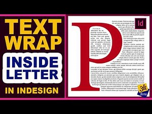 InDesign Text Wrap Inside Big Letter Creative Typography Layout Design