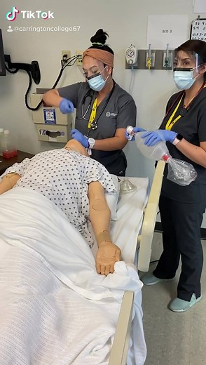 Our Respiratory Care students never stop practicing their life saving skills! 👏 | Carrington College