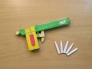 How to make a Mini Pocket Gun That shoots (powerful Nano Pop stick Gun ) - Easy Tutorials