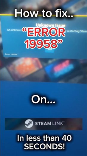 How to fix ERROR 19958 on SteamVR/Steam Link #steam #steamlink #steamvr #vr #metaquest #oculusquest