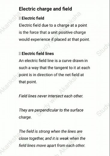 Class 12 physics notes | Electric field and charge all definitions | pdf link in description