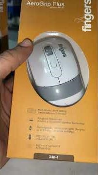 FINGERS AeroGrip Plus Wireless Mouse – 3-in-1 Bluetooth + USB Receiver, Rechargeable, Silent Click,
