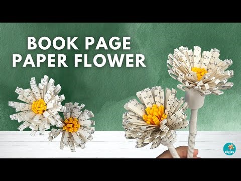 Book Flower Tutorial | Easy Paper Crafts