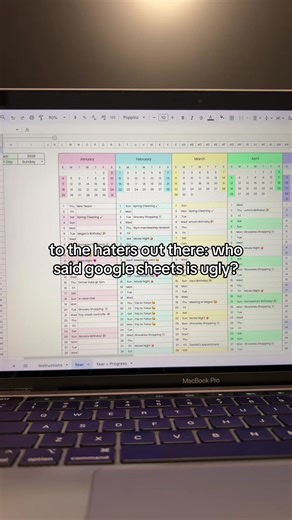 Create a Stunning Google Sheets Calendar Planner