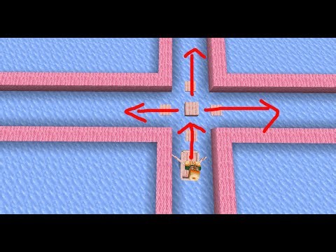 Simple ice boat intersection (Minecraft)