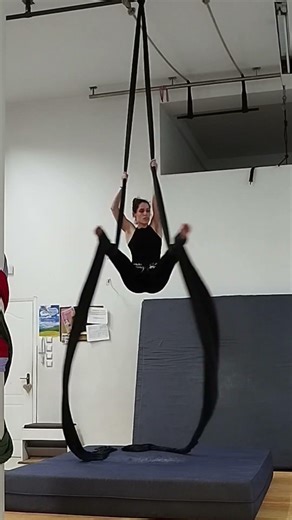 Graceful Aerial Silks Performance with Inspiring Lyrics
