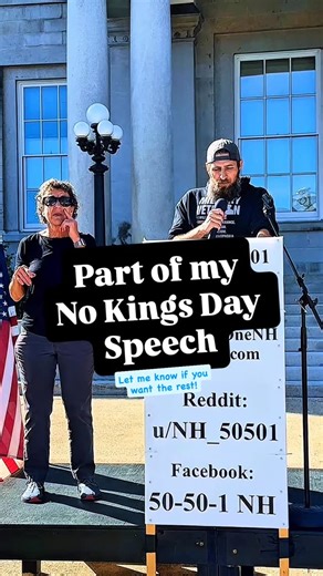 Christopher Farrell on Instagram: "Here is a snippet from my speech at the No Kings Day rally that we brought thousands to. I’ll post whole speech if there’s interest! #foryoufeed #creatorsearchinsights #trumpadministration #nokingsday"