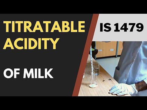 Determination of Titratable Acidity (Lactic Acid) of a Milk Sample (IS 1479:1960)