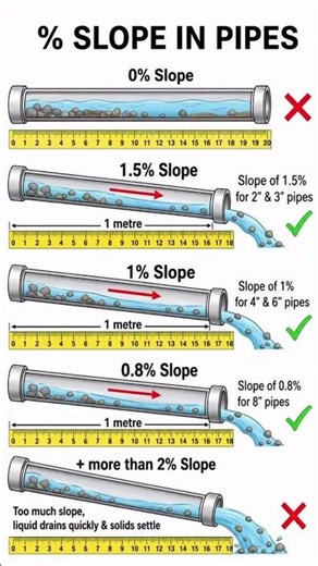 % SLOPE IN PIPES #shorts #civilengineering065 #viral