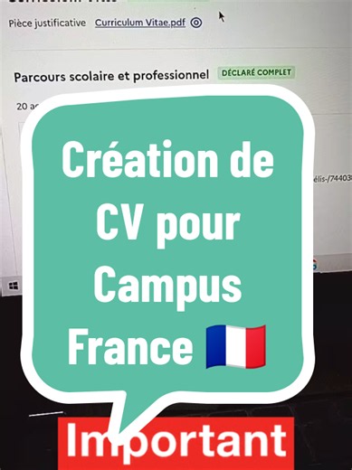 Création de CV pour Campus France - modèle et conseils