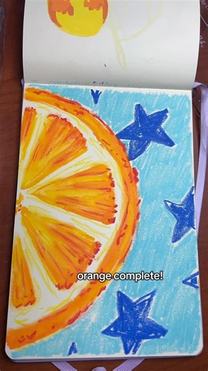 daisy 😼🎀🤍 on Instagram: "easy orange for all your giant half orange needs. i promise this tutorial is not over complicated and hard to follow #orange #silkycrayon #arttutorial #drawingtutorial #easyart"