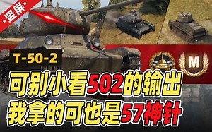 可别小看502的输出，我拿的可也是57神针｜苏系6级轻坦 T-50-2｜竖屏