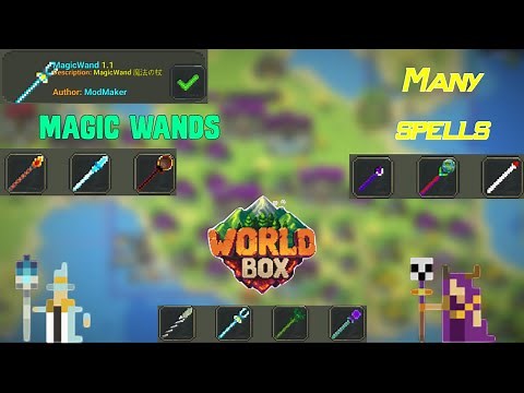 WorldBox|| Magic Wands And Magic Spells, Mod Review.