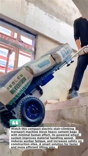 Machine Carries Heavy Cement Bags Like It’s Nothing