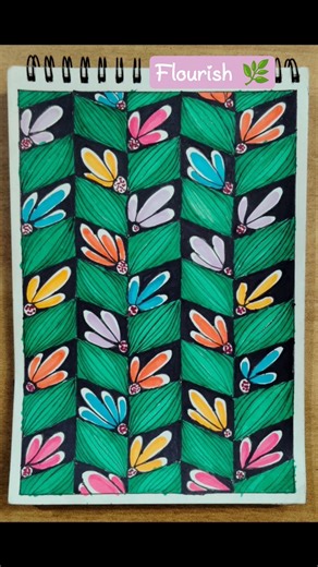 Easy Pattern Drawing 🎨Colourful Butterfly Pattern Doodle Art 🦋 #art #3dart #drawing #handtutorial