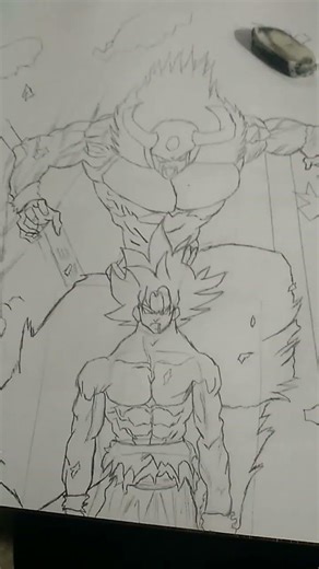 goku beat moro drawing