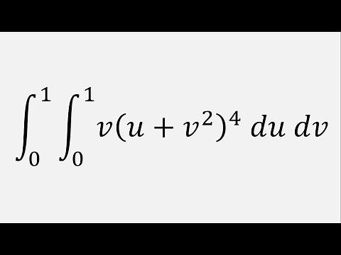 Double Integral: v(u + v^2)^4 du dv , u = 0 to 1 , v = 0 to 1