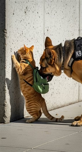 Police Dog is Doing a Backpack Check Catching Hidden Threats Fast #PoliceDog #Safety #BackpackCheck