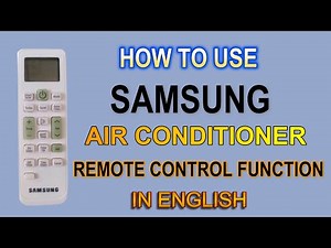 How to use samsung air conditioner remote control| Samsung ac remote control function demo