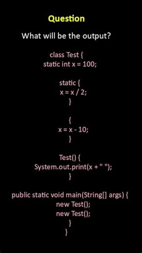 Java Quiz Day 51 🔥 Static vs Instance Block | Predict the Output